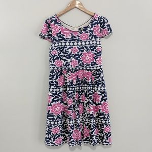 Anthropologie Maeve Floral Bird Dress Size 8